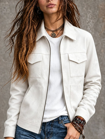 Veste suede vintage femme - Relax et intemporelle