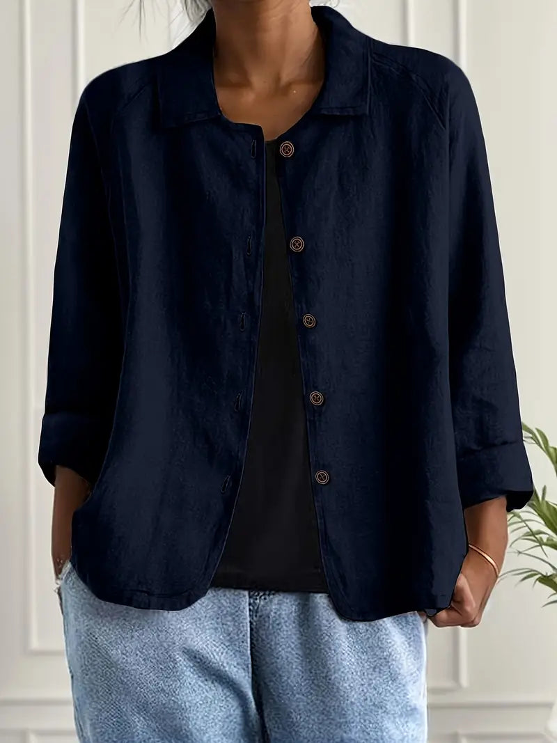 Blouse Décontractée Femme – Veste Légère Pour Superposition Quotidienne