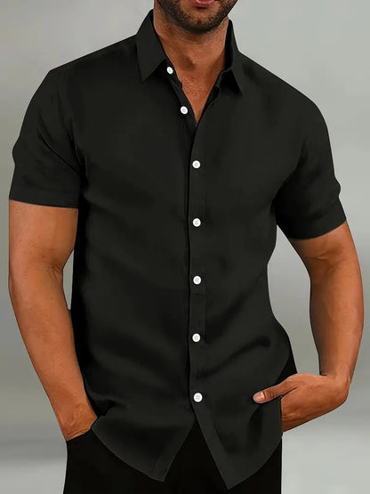 Chemise légère à manches courtes pour homme – Haut décontracté et respirant
