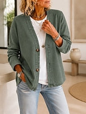 Chaqueta de mujer de patchwork con cuello en V - Ligera y desenfadada