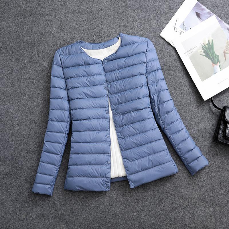 Veste légère isolante pour femme – Vêtement intérieur court à col rond