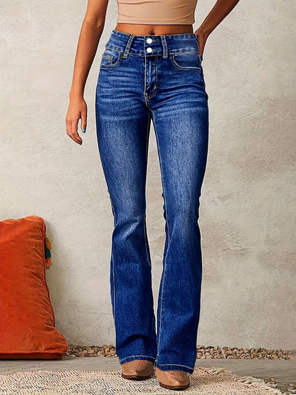 Luxury High-Waisted Flared Jeans for Women – Flattering, Modern, and Trendy Style.