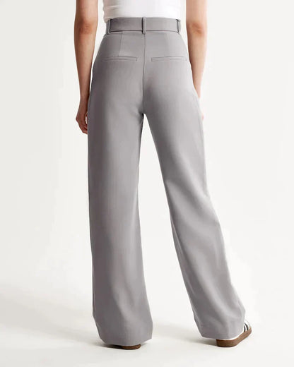 Pantalon Femme Taille Haute à Jambes Larges – Coupe Décontractée et Élégante