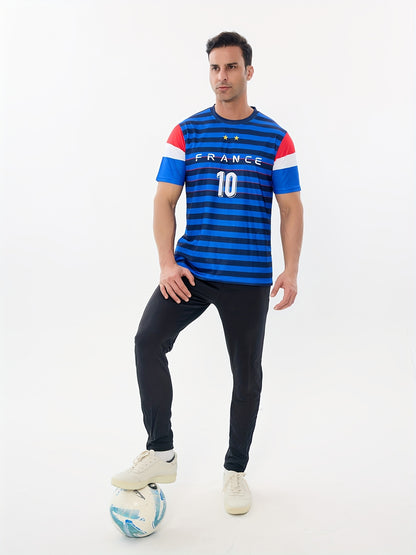 Men's France Football T-Shirt Short Sleeves - Supporter and Training