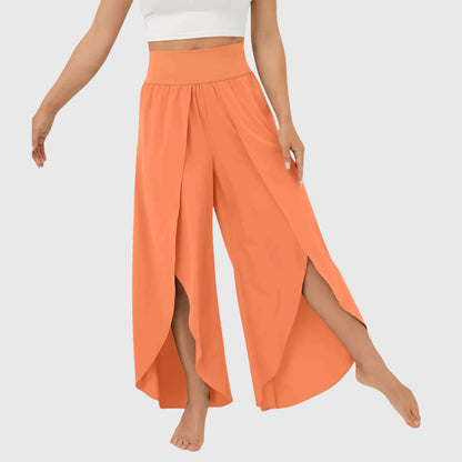 Pantalon d'ete femme jambe large - Fluide et decontracte