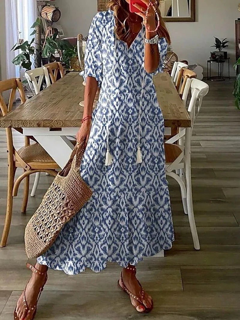Abito maxi bohemien donna – Slanciato e fluido
