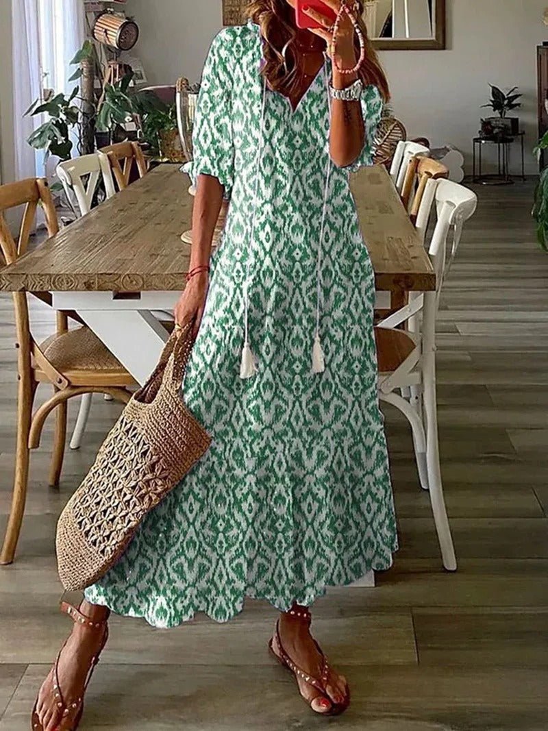 Abito maxi bohemien donna – Slanciato e fluido