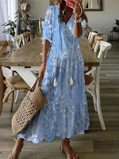 Abito maxi bohemien donna – Slanciato e fluido