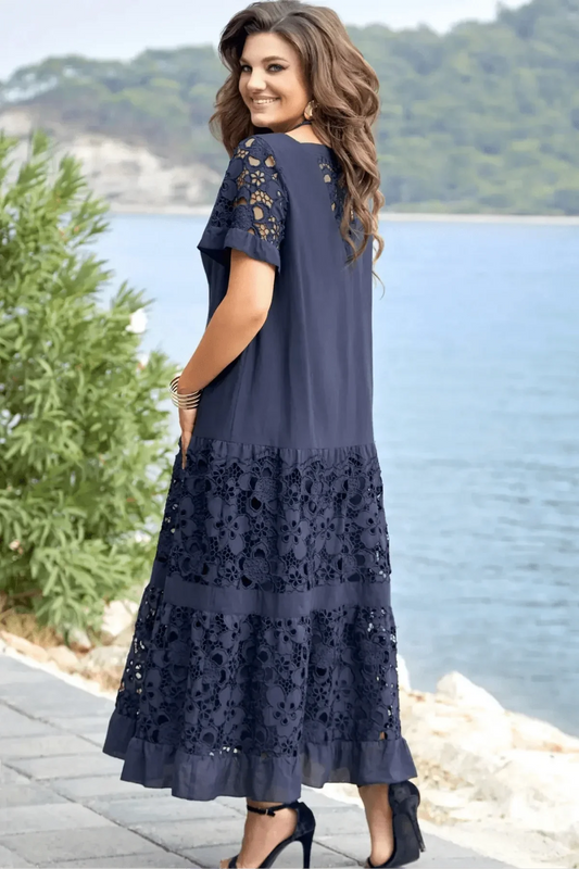 Robe élégante plissée femme – Robe fluide pour occasion