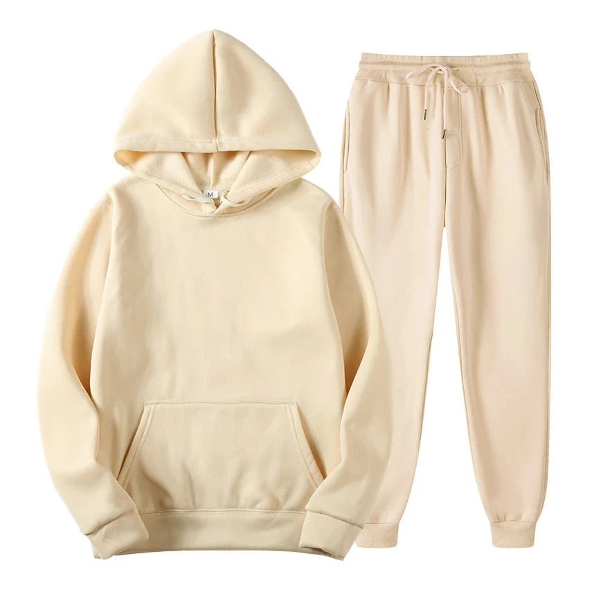 Ensemble de jogging décontracté élégant pour homme – Sweat à capuche avec pantalon assorti