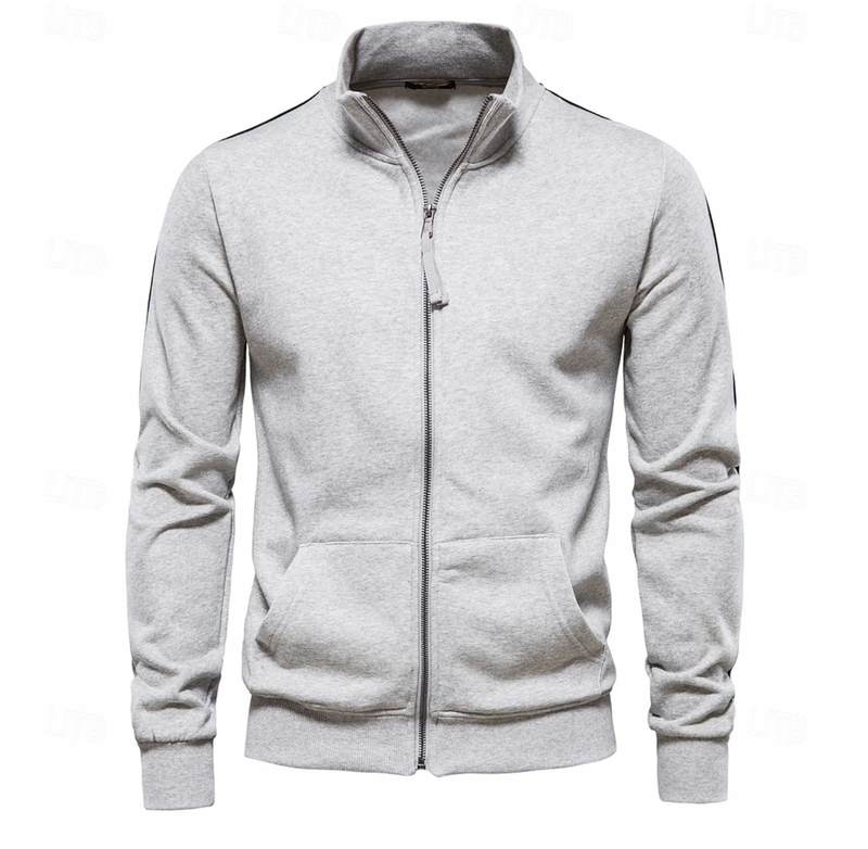 Veste Hiver Légère Homme avec Fermeture Éclair – Col Montant