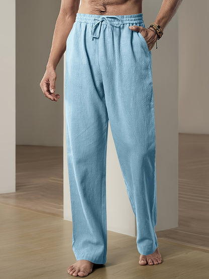 Pantalon détente homme en lin – Confort respirant pour les journées chaudes
