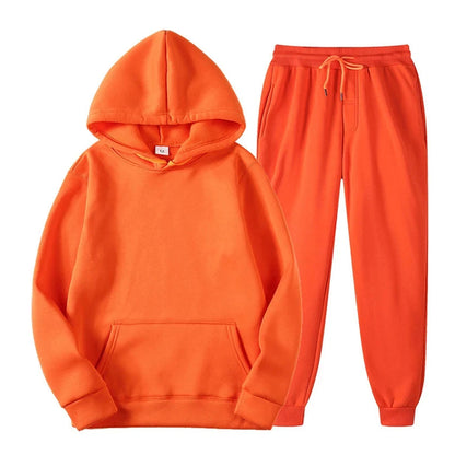 Ensemble de jogging décontracté élégant pour homme – Sweat à capuche avec pantalon assorti