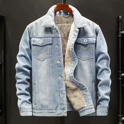 Veste en denim robuste premium pour homme – Style élégant et confortable