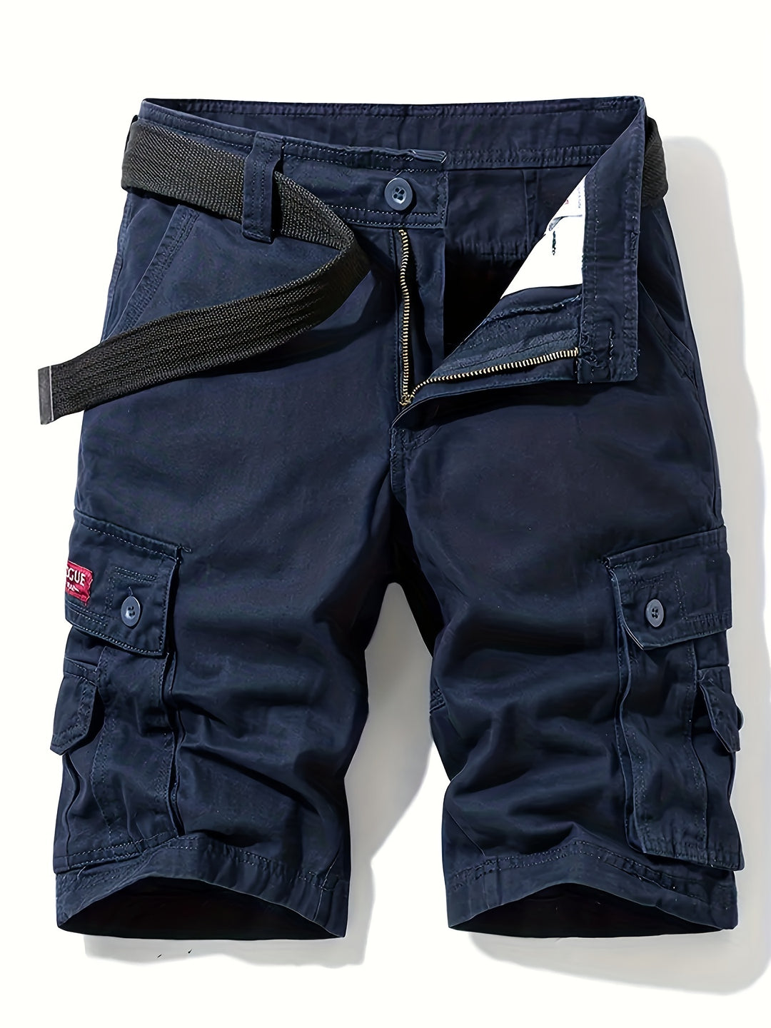 Short cargo homme été – Bermuda multipoches avec ceinture incluse