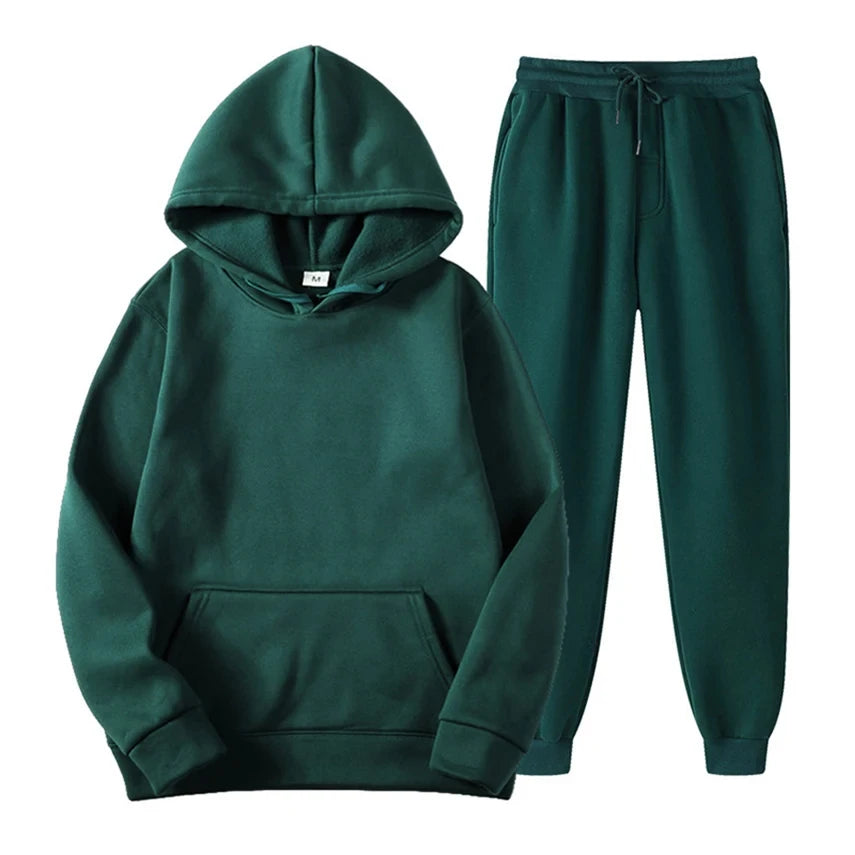 Ensemble de jogging décontracté élégant pour homme – Sweat à capuche avec pantalon assorti