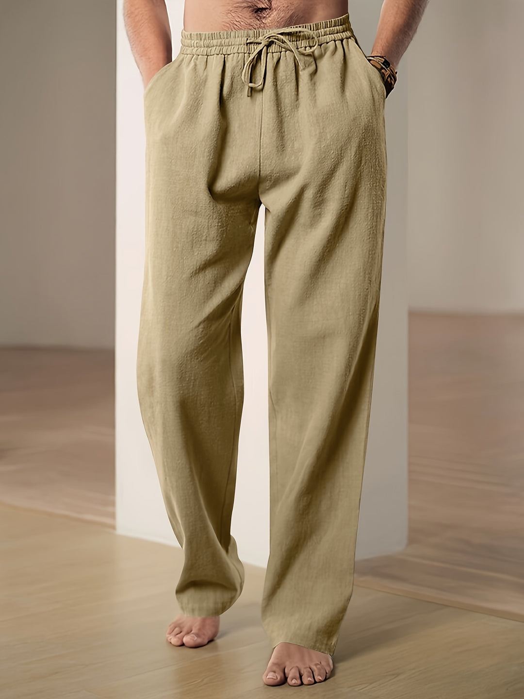 Pantalon détente homme en lin – Confort respirant pour les journées chaudes