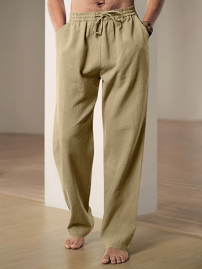 Pantalon détente homme en lin – Confort respirant pour les journées chaudes
