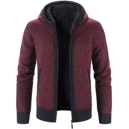 Cardigan zippé confortable et élégant pour homme – Tricot à capuche avec poches