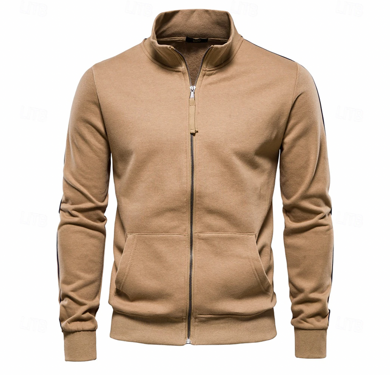 Veste Hiver Légère Homme avec Fermeture Éclair – Col Montant
