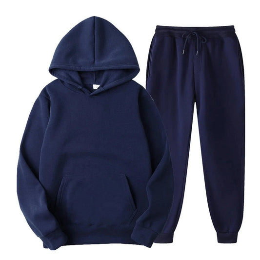 Ensemble de jogging décontracté élégant pour homme – Sweat à capuche avec pantalon assorti