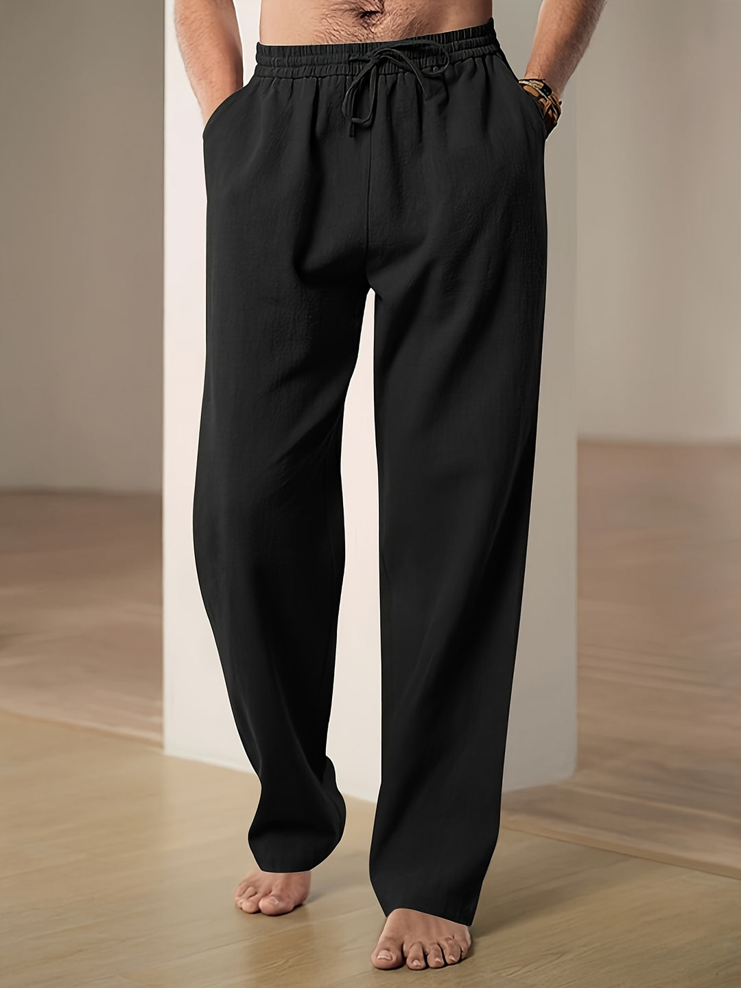 Pantalon détente homme en lin – Confort respirant pour les journées chaudes