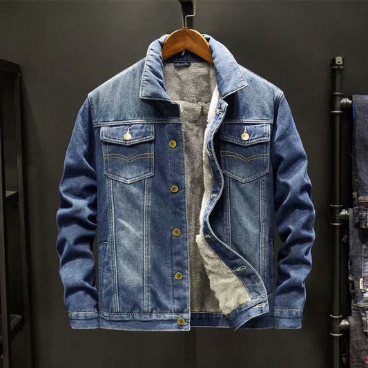 Veste en denim robuste premium pour homme – Style élégant et confortable