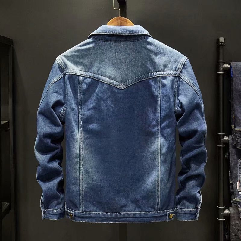 Veste en denim robuste premium pour homme – Style élégant et confortable