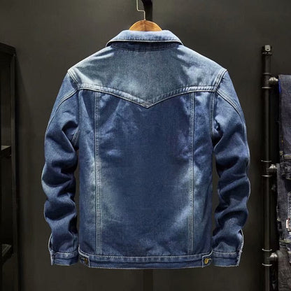 Veste en denim robuste premium pour homme – Style élégant et confortable