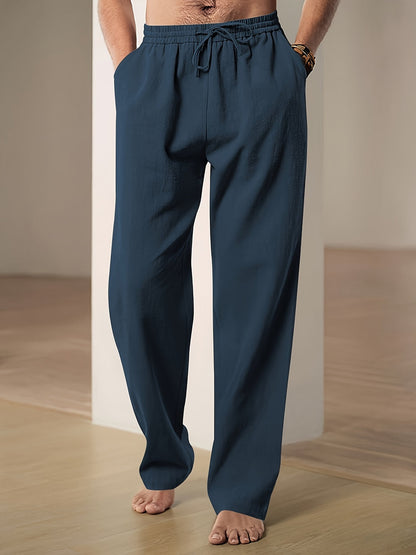 Pantalon détente homme en lin – Confort respirant pour les journées chaudes