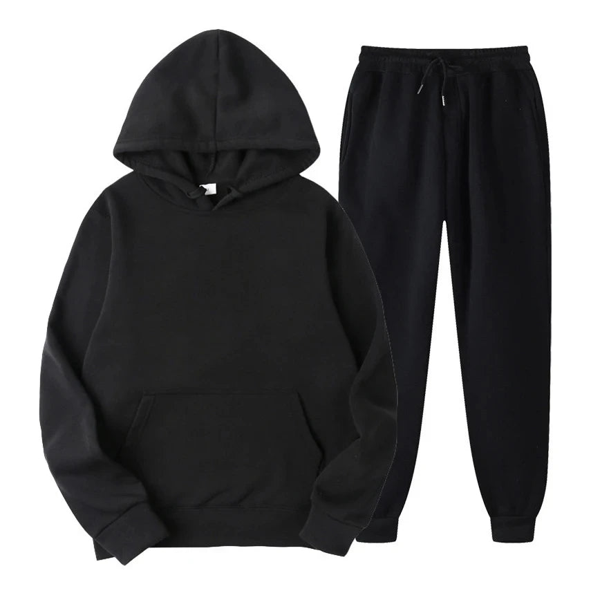 Ensemble de jogging décontracté élégant pour homme – Sweat à capuche avec pantalon assorti
