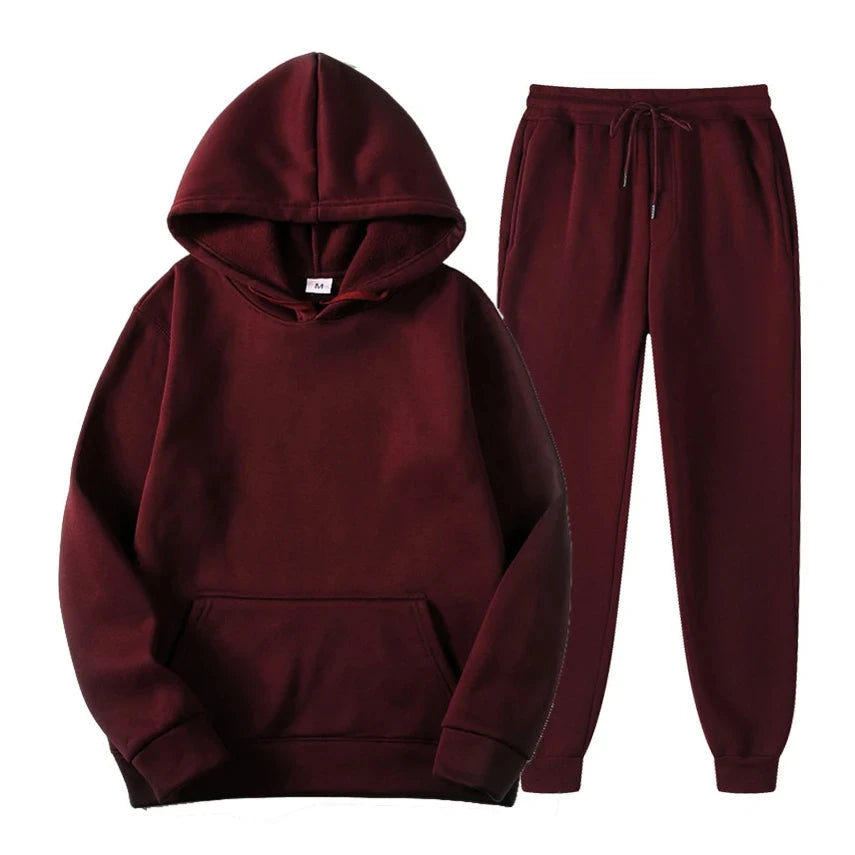Ensemble de jogging décontracté élégant pour homme – Sweat à capuche avec pantalon assorti