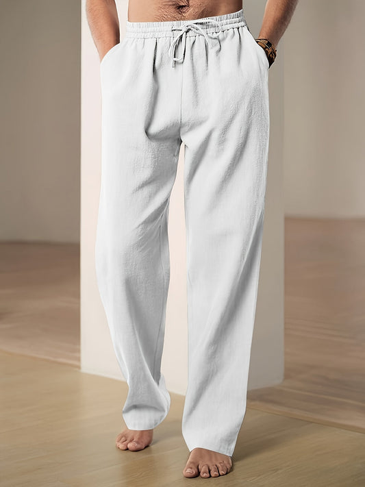 Pantalon détente homme en lin – Confort respirant pour les journées chaudes