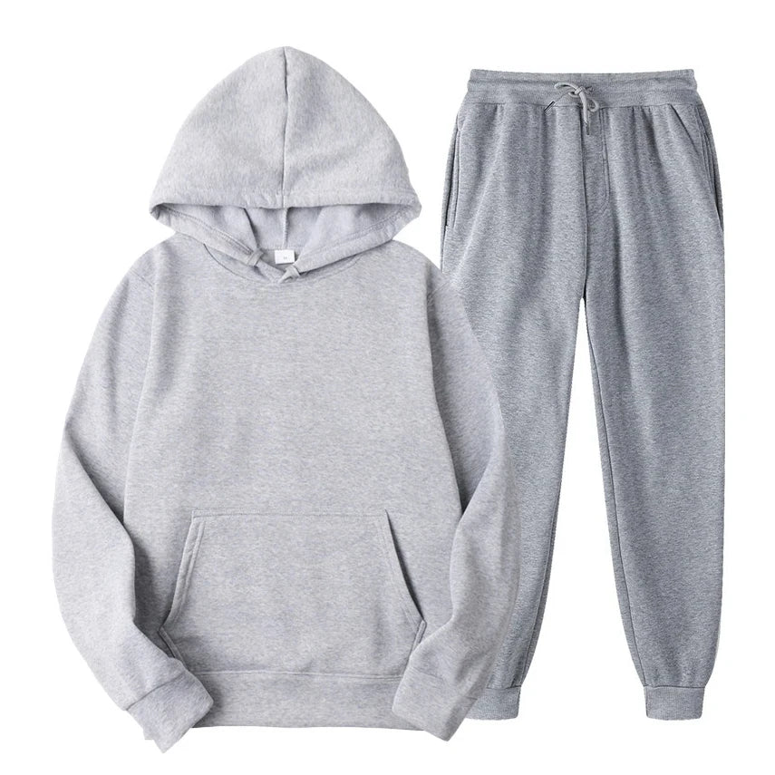 Ensemble de jogging décontracté élégant pour homme – Sweat à capuche avec pantalon assorti