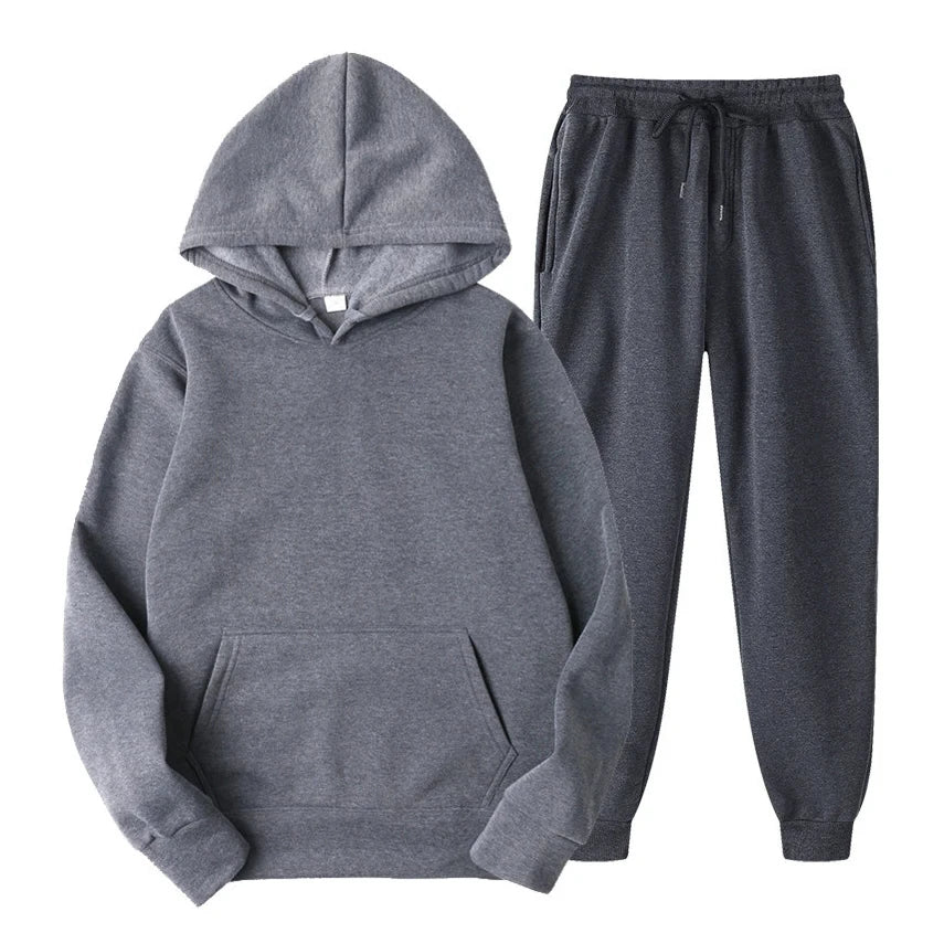 Ensemble de jogging décontracté élégant pour homme – Sweat à capuche avec pantalon assorti