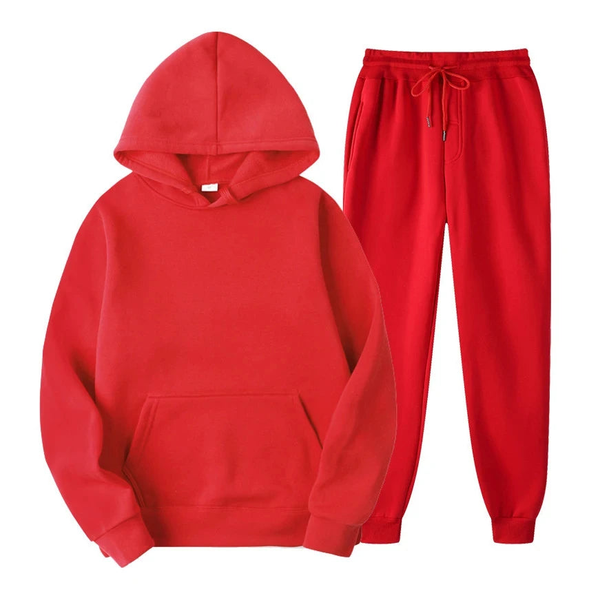 Ensemble de jogging décontracté élégant pour homme – Sweat à capuche avec pantalon assorti
