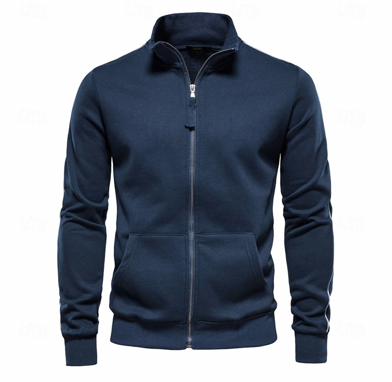 Veste Hiver Légère Homme avec Fermeture Éclair – Col Montant
