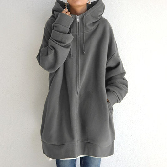 Sweat-shirt d'hiver confortable pour femme avec capuche oversize – Sweat à capuche chaud et élégant