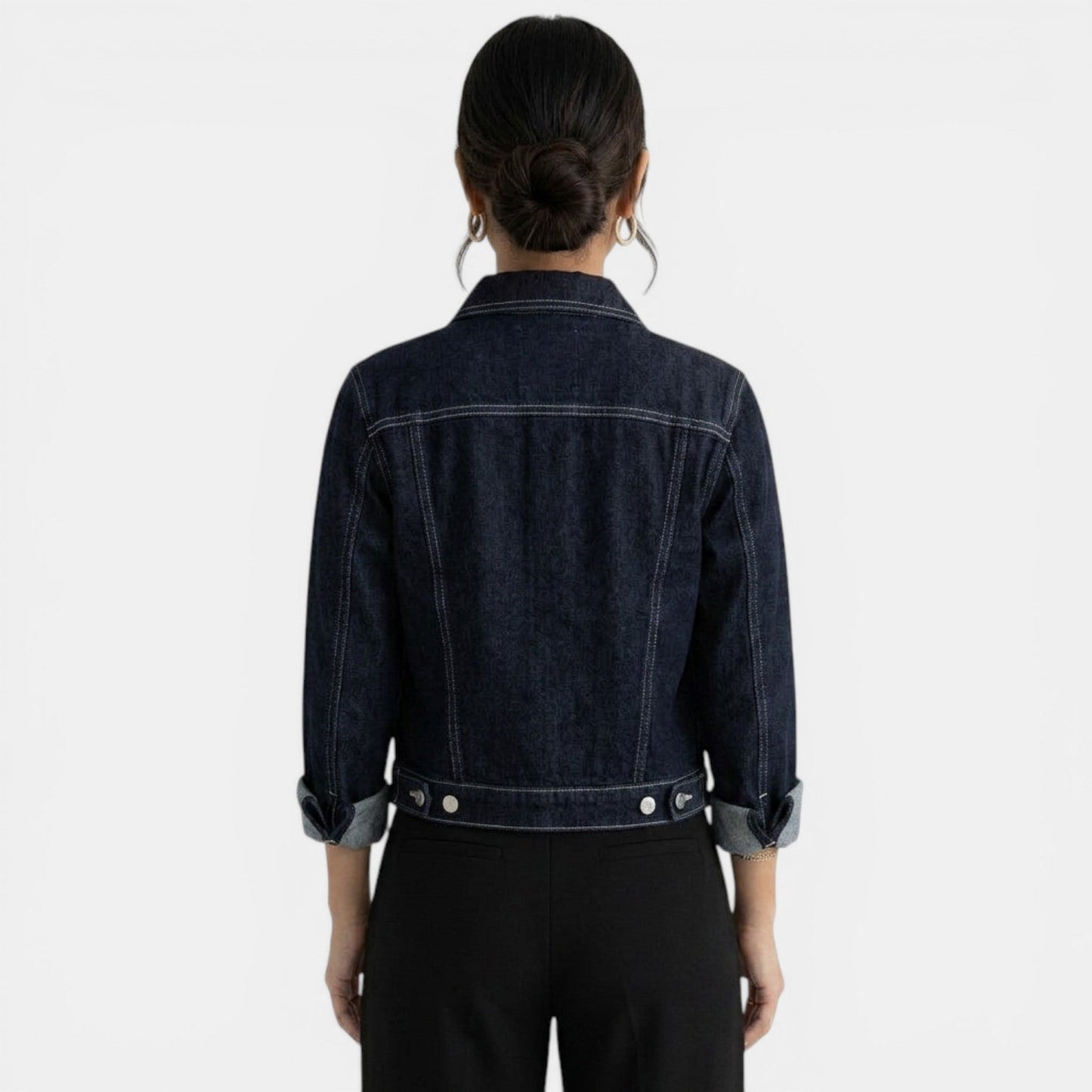 Veste en jean courte femme bleu denim - Style casual moderne et tendance