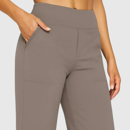 Pantalon Femme Taille Haute à Jambe Droite – Coupe Décontractée Confortable