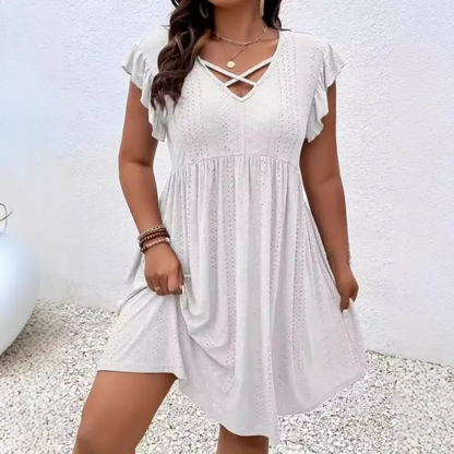 Mini robe décontractée à manches courtes – Parfaite pour les journées chaudes