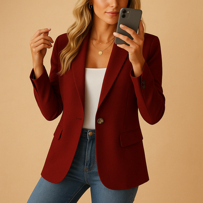 Blazer cintré pour femmes – Design ajusté avec stretch pour looks professionnels et décontractés