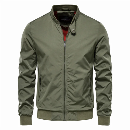 Veste Bomber Homme Printemps Décontractée – Veste Zippée Col Montant