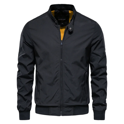 Veste Bomber Homme Printemps Décontractée – Veste Zippée Col Montant