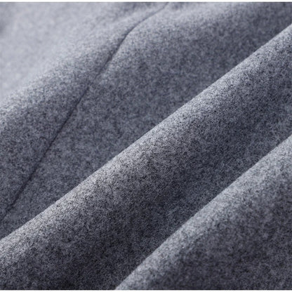 Manteau élégant femmes mélange de laine avec boutons – Vêtement d'hiver à col montant