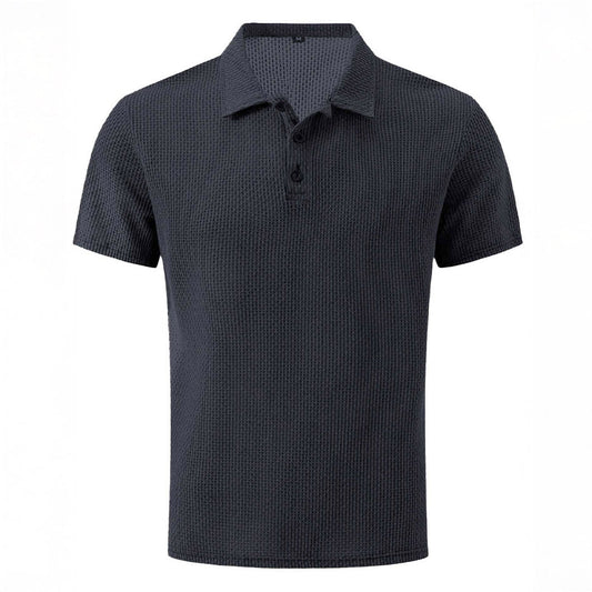 Men's Casual Ultra-Soft Stretchy Polo – Comfortable Short-Sleeve Knitted Top