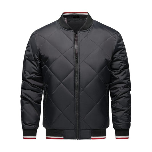 Veste Bomber Matelassée Géométrique pour Homme – Confort Élégant d’Extérieur