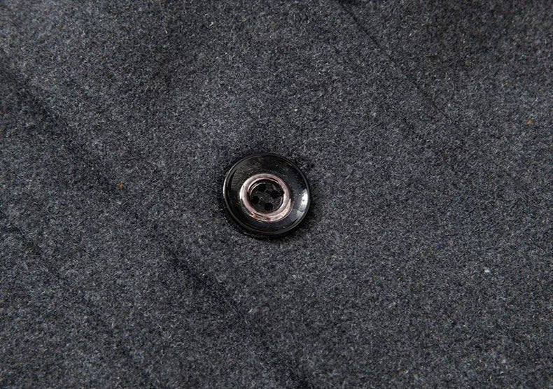 Manteau en Laine Double Couche Premium pour Homme – Pardessus Épais à Boutonnage Simple