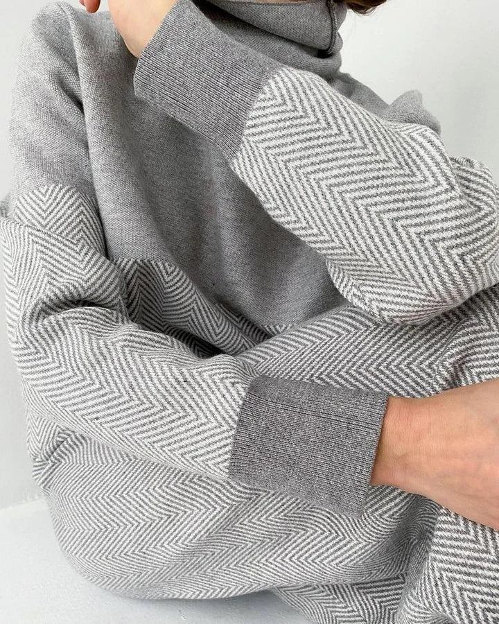 Ensemble de Détente Hivernal Deux Pièces pour Femme – Tenue Chaude et Confortable à la Maison