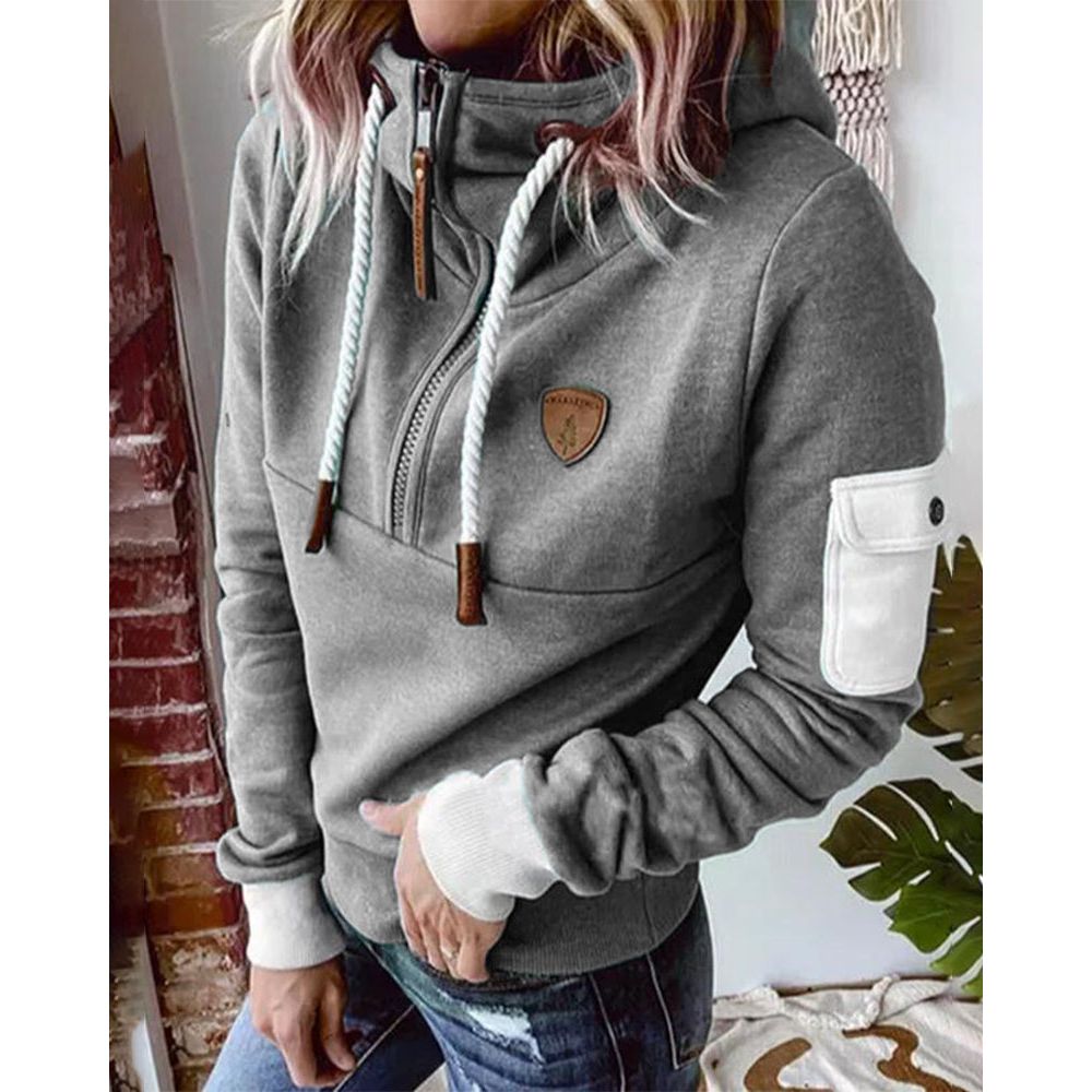 Hoodie Femme Élégant et Doux – Pull Épais et Confortable